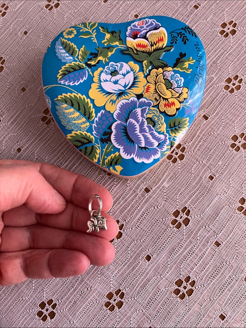 Brighton silver elephant charm